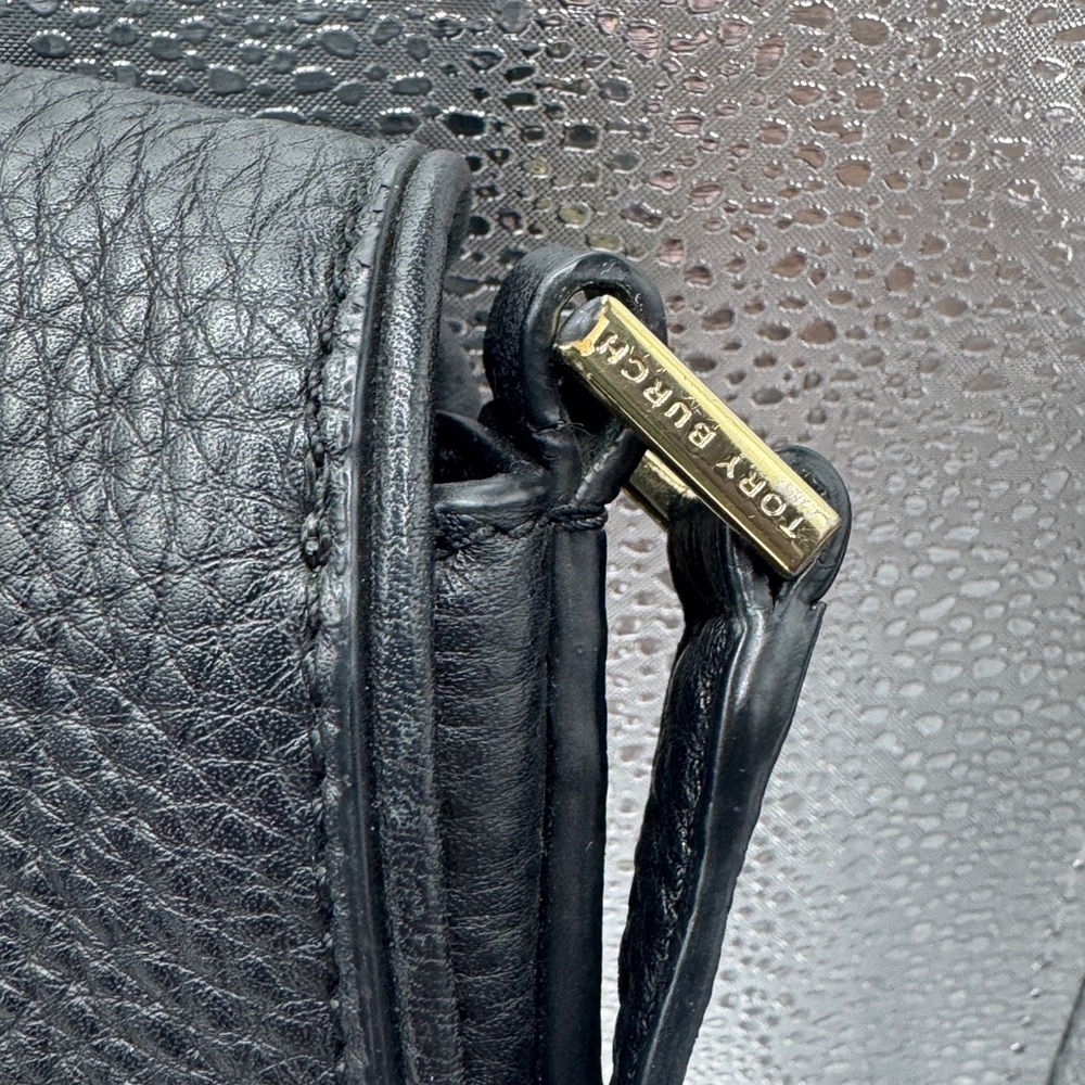 Tory Burch Black Leather Crossbody Bag, Like New - Picture 6 of 8